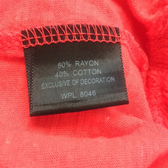 INC Slub Sleeveless Coral Double Ruffled Neck Top Womens Size XS - Picture 4 of 5